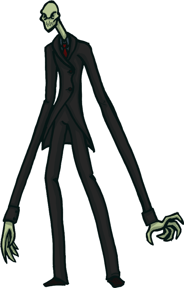 Slender_ Man_ Cartoon_ Illustration.png PNG