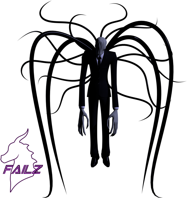 Slender_ Man_ Figure_with_ Tentacles PNG