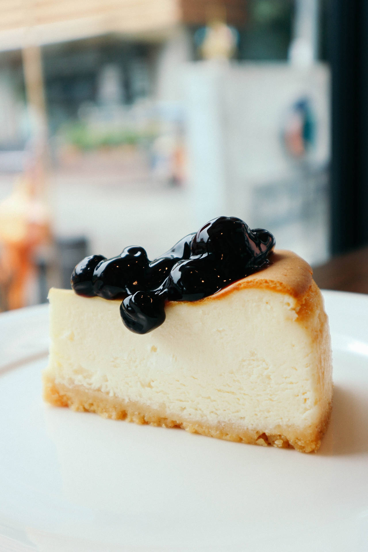 Slice Of Blueberry Cheese Cake