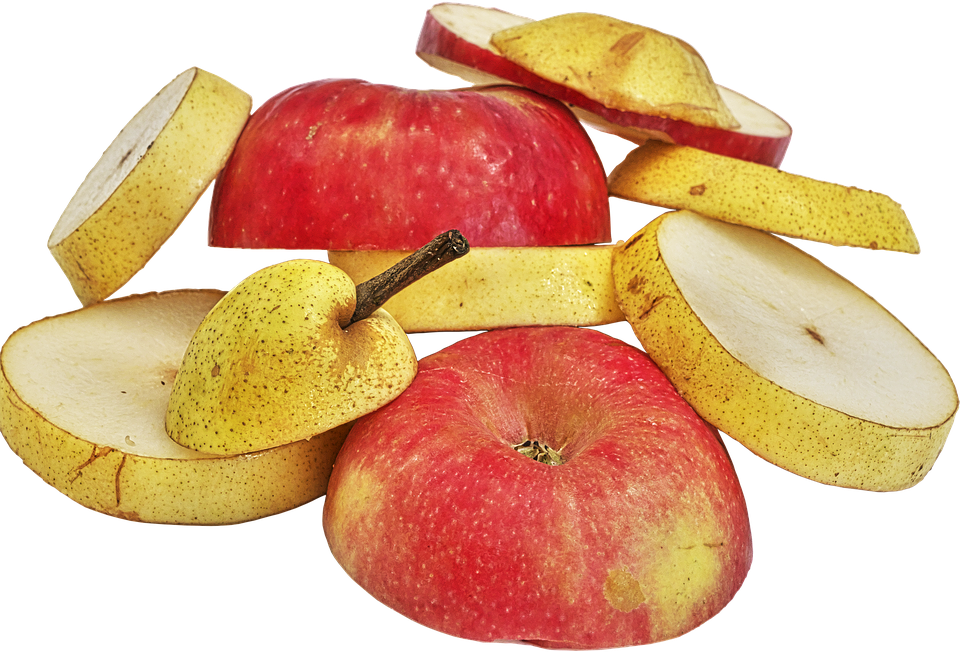 Sliced Applesand Pear Still Life PNG