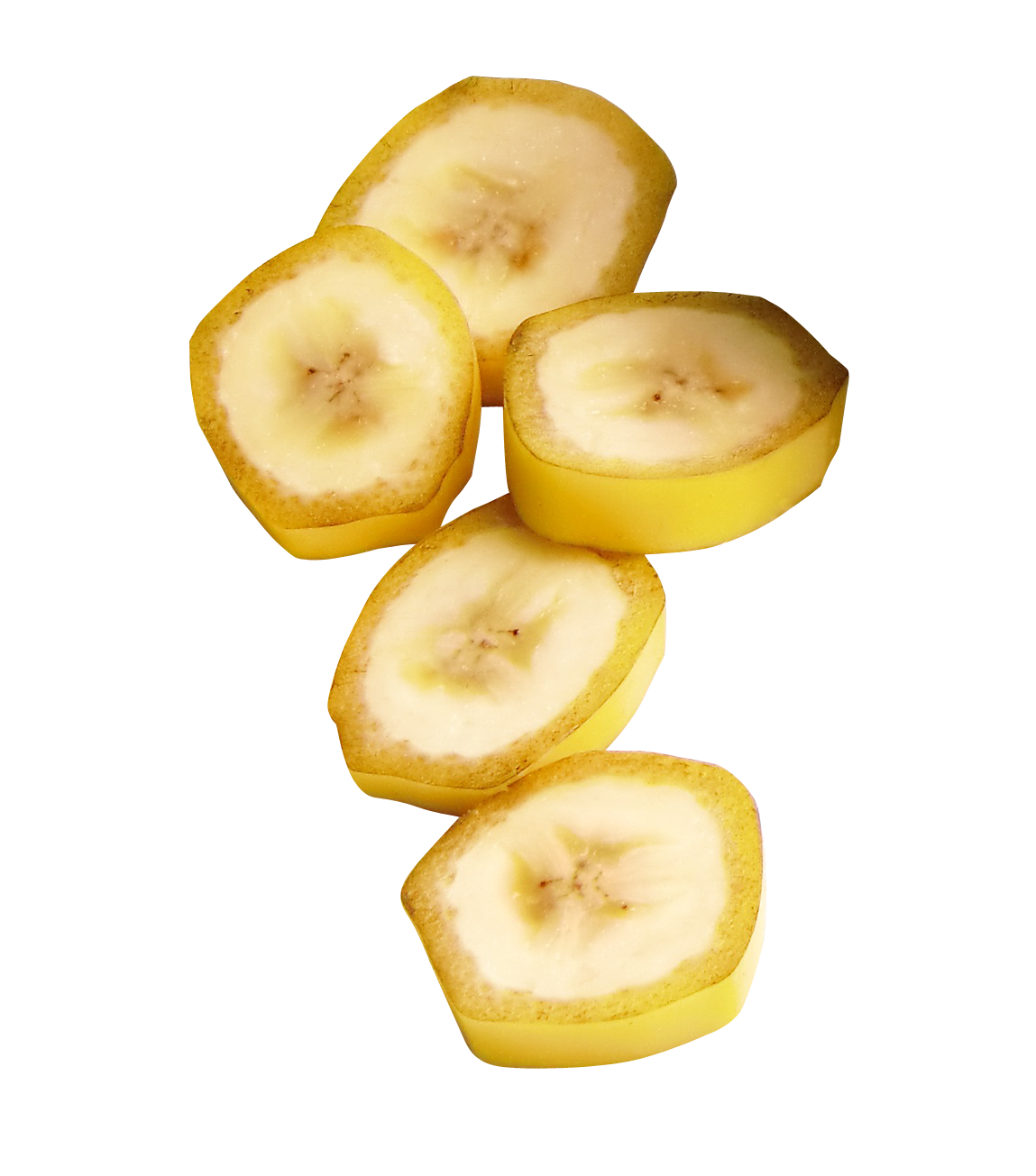 Sliced Banana Pieces PNG