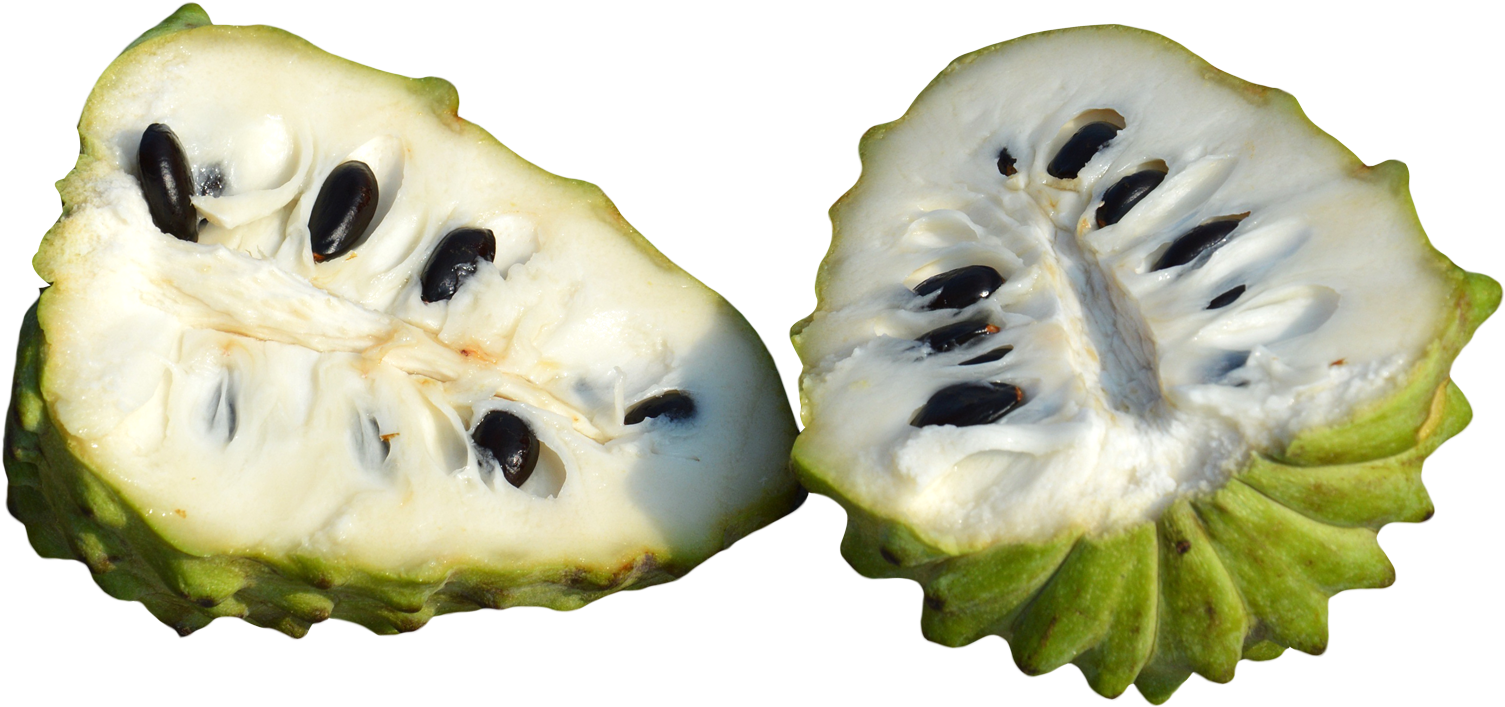 Sliced Custard Apple Fruit PNG