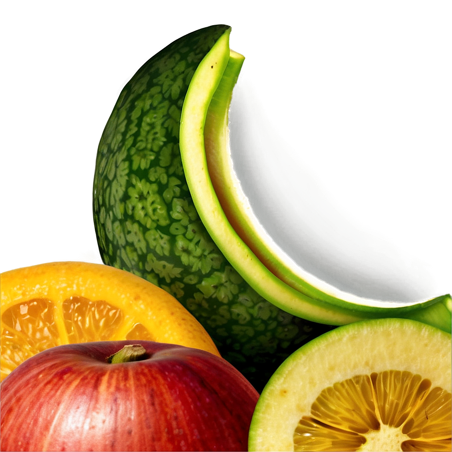 Sliced Fruits Veggies Png 17 PNG