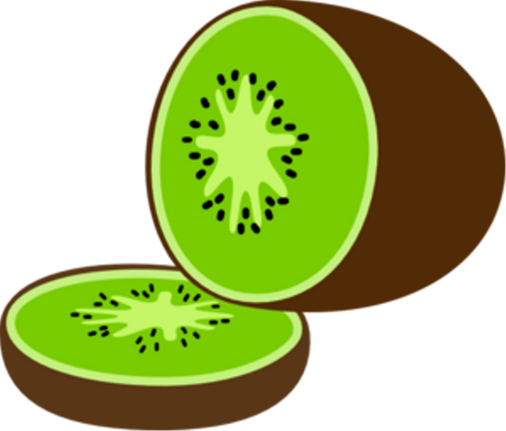 Sliced Kiwi Fruit Illustration PNG