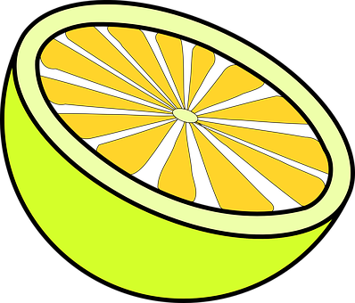 Sliced Lemon Vector Illustration PNG