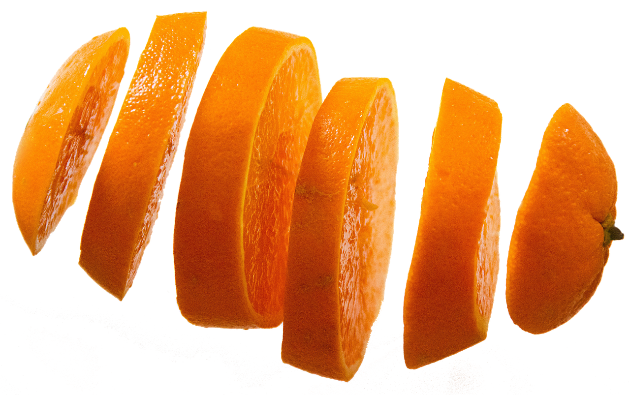Sliced Orange Suspended PNG