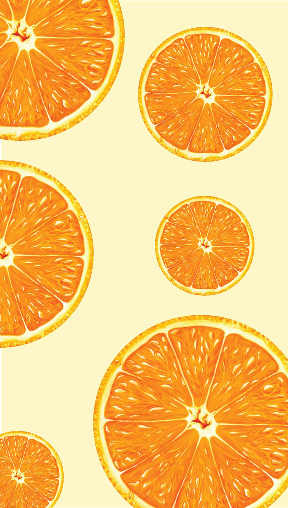 Sliced Oranges Pattern Wallpaper