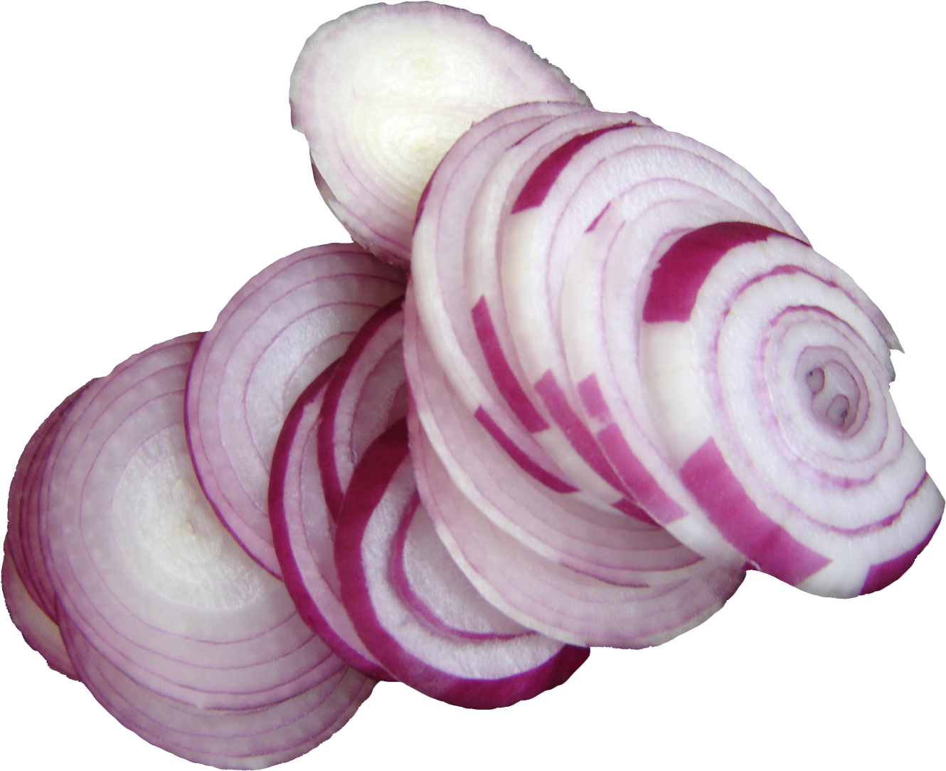 Sliced Red Onion Transparent Background PNG
