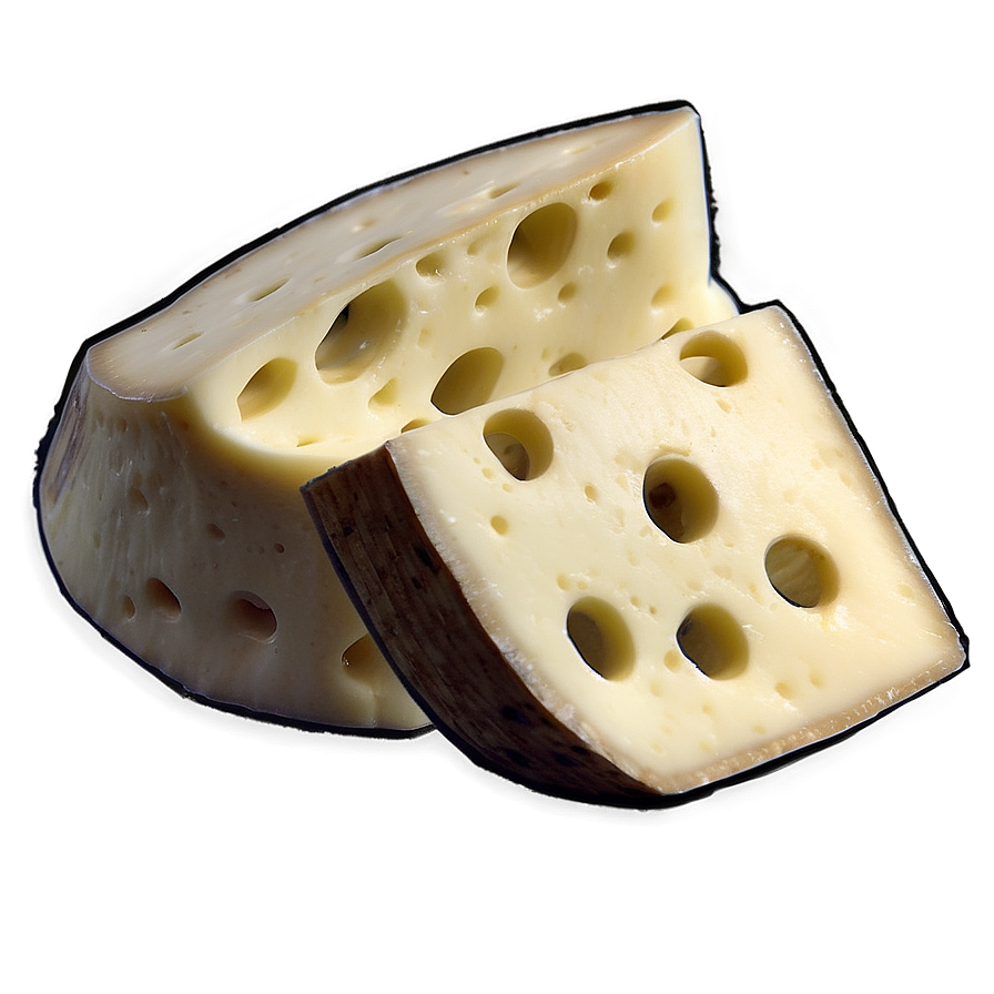 Sliced Swiss Cheese Stack Png 06132024 PNG