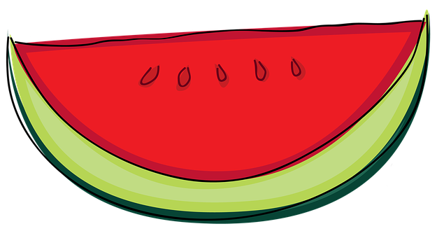 Sliced Watermelon Cartoon PNG