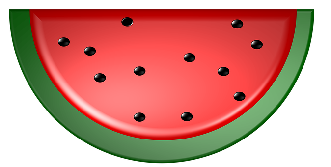 Sliced Watermelon Illustration PNG