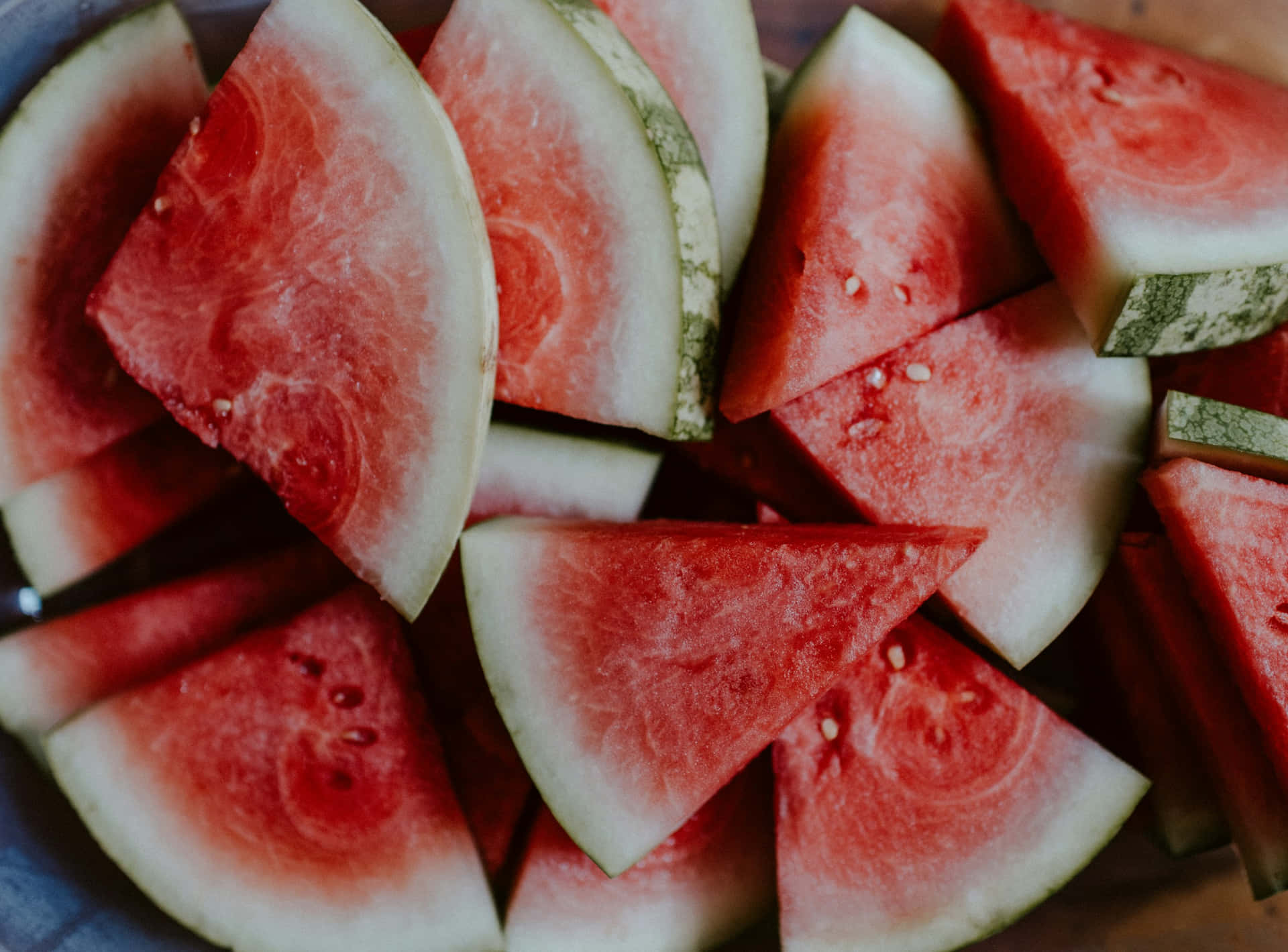 Sliced Watermelon Pieces Aesthetic Wallpaper