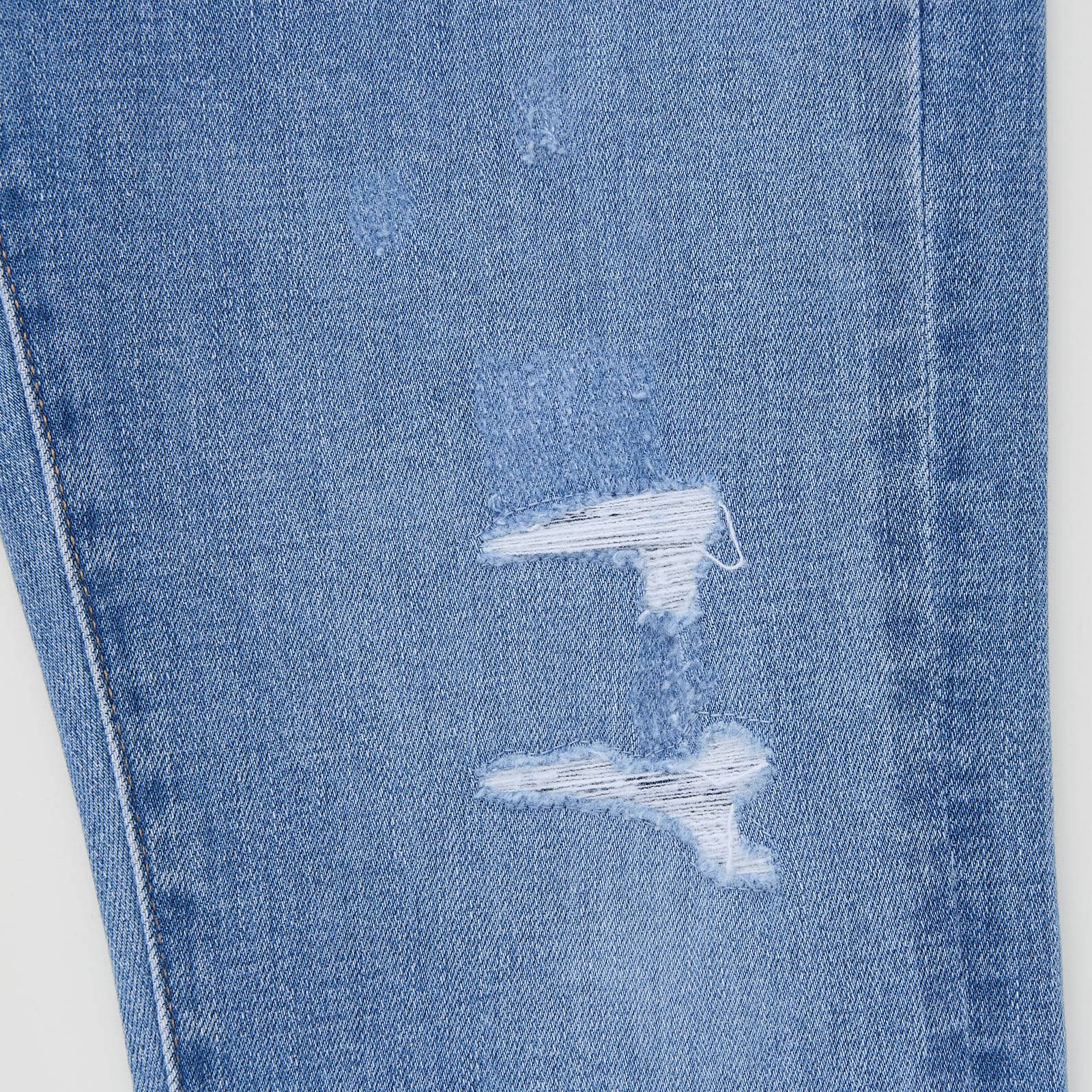 Slim Fit Textured Denim Jeans Background