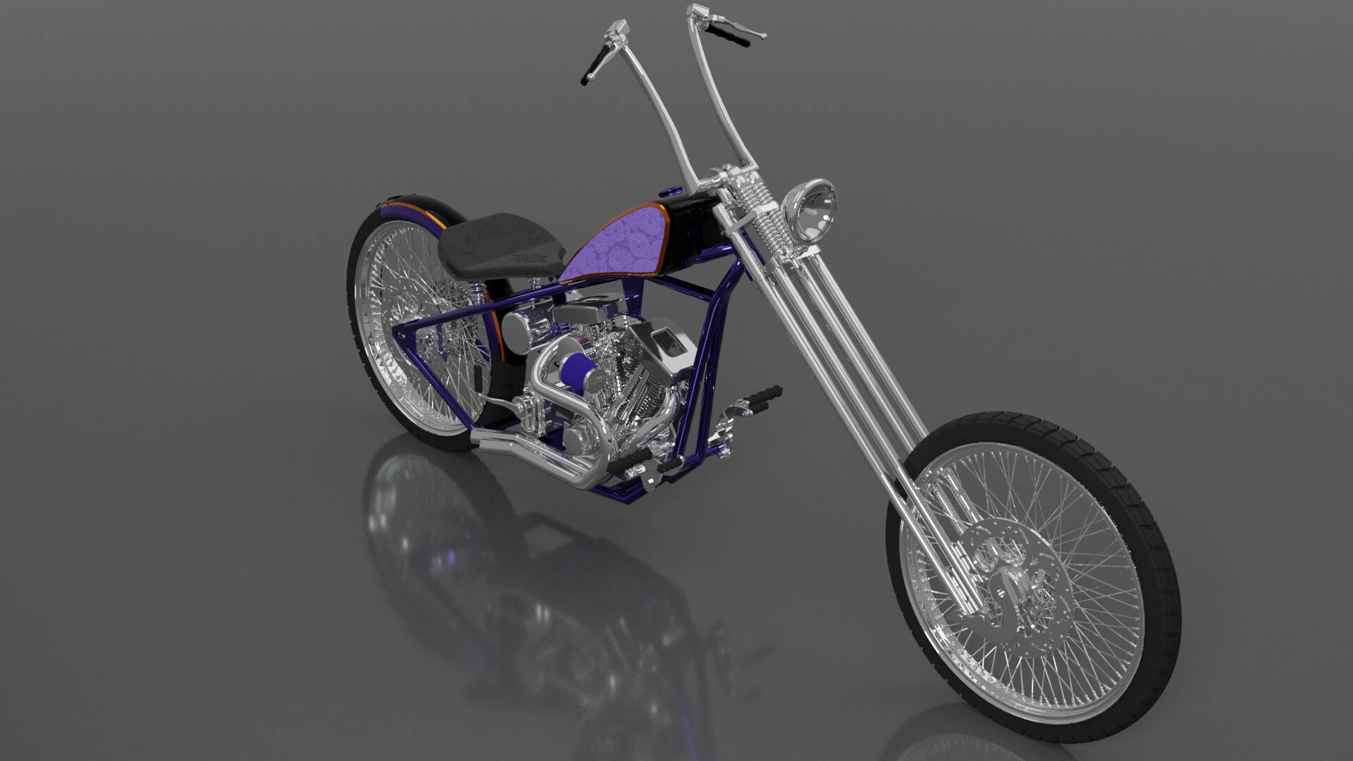 Purple Motorcycle for the Easy Rider Wallpaper