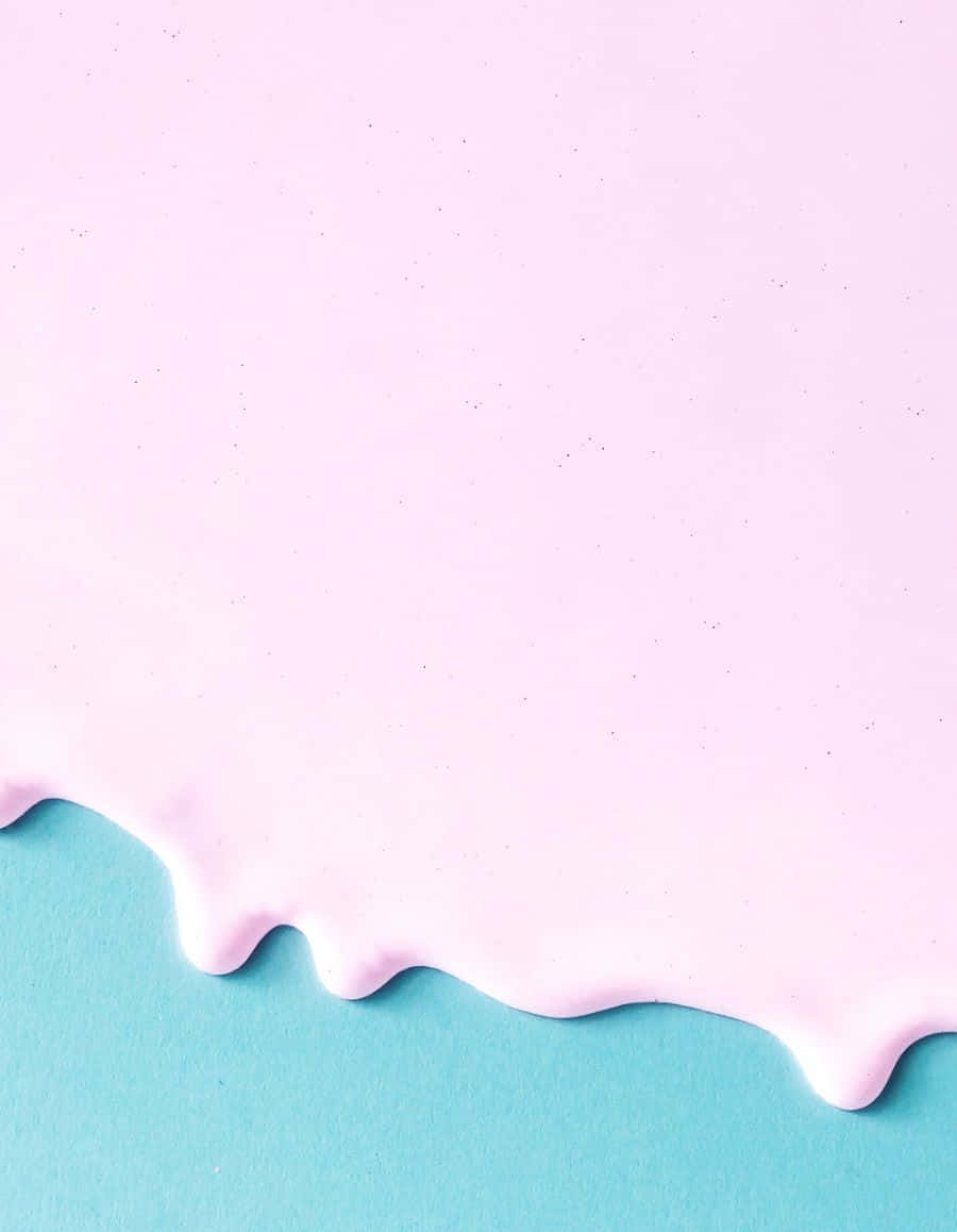 Pink Liquid On A Blue Background