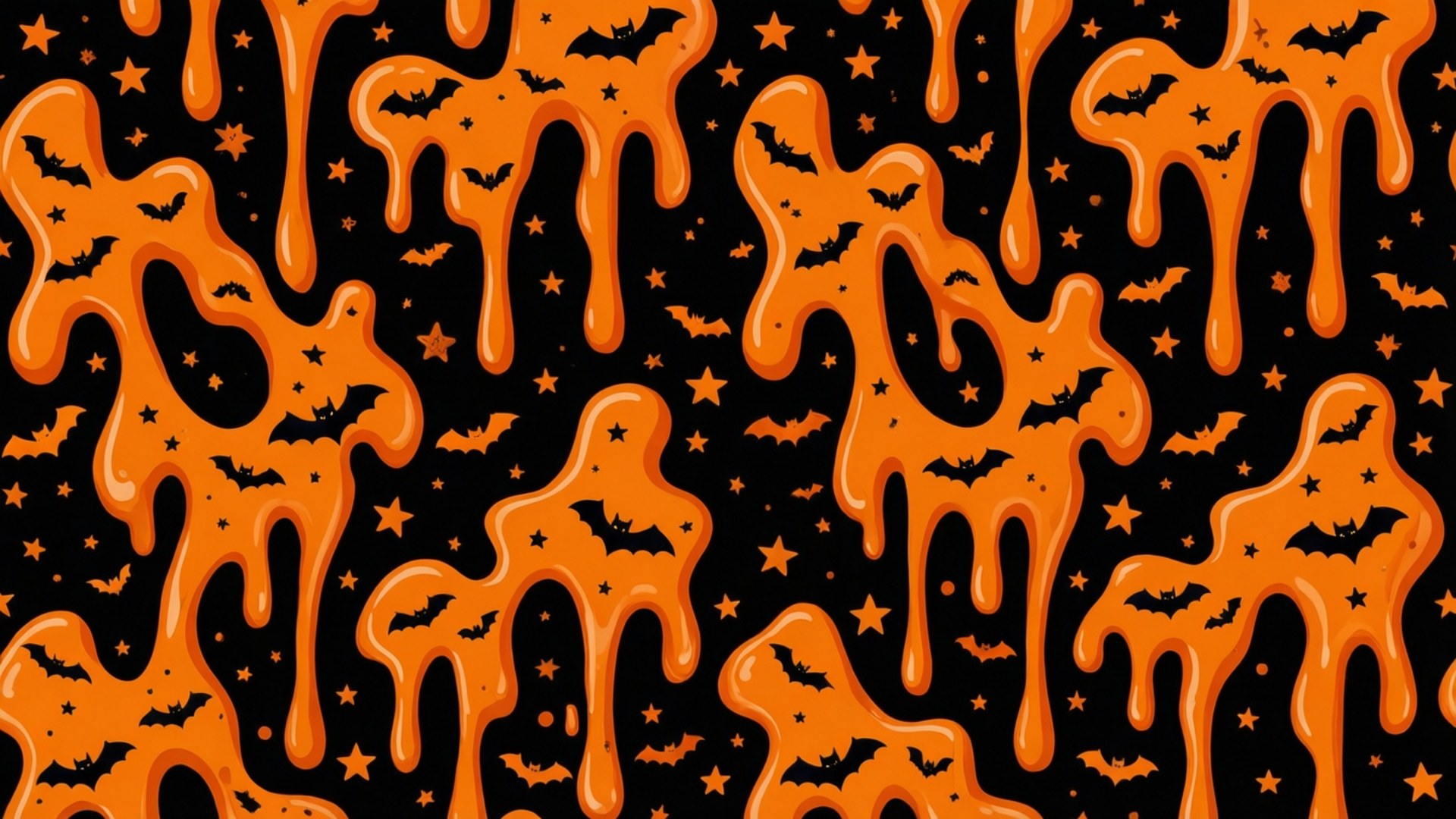 Slime Bat Pattern Wallpaper
