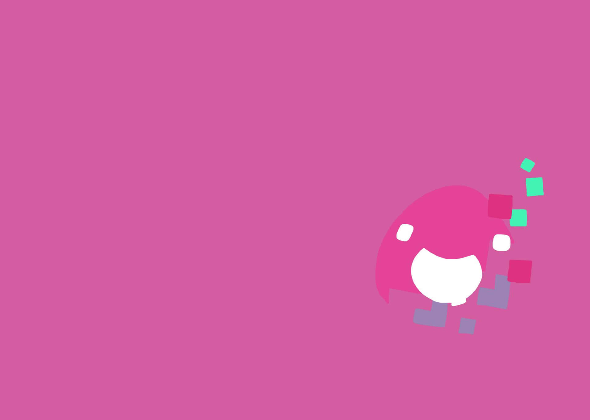 A Pink Background With A Pink Penguin On It Wallpaper