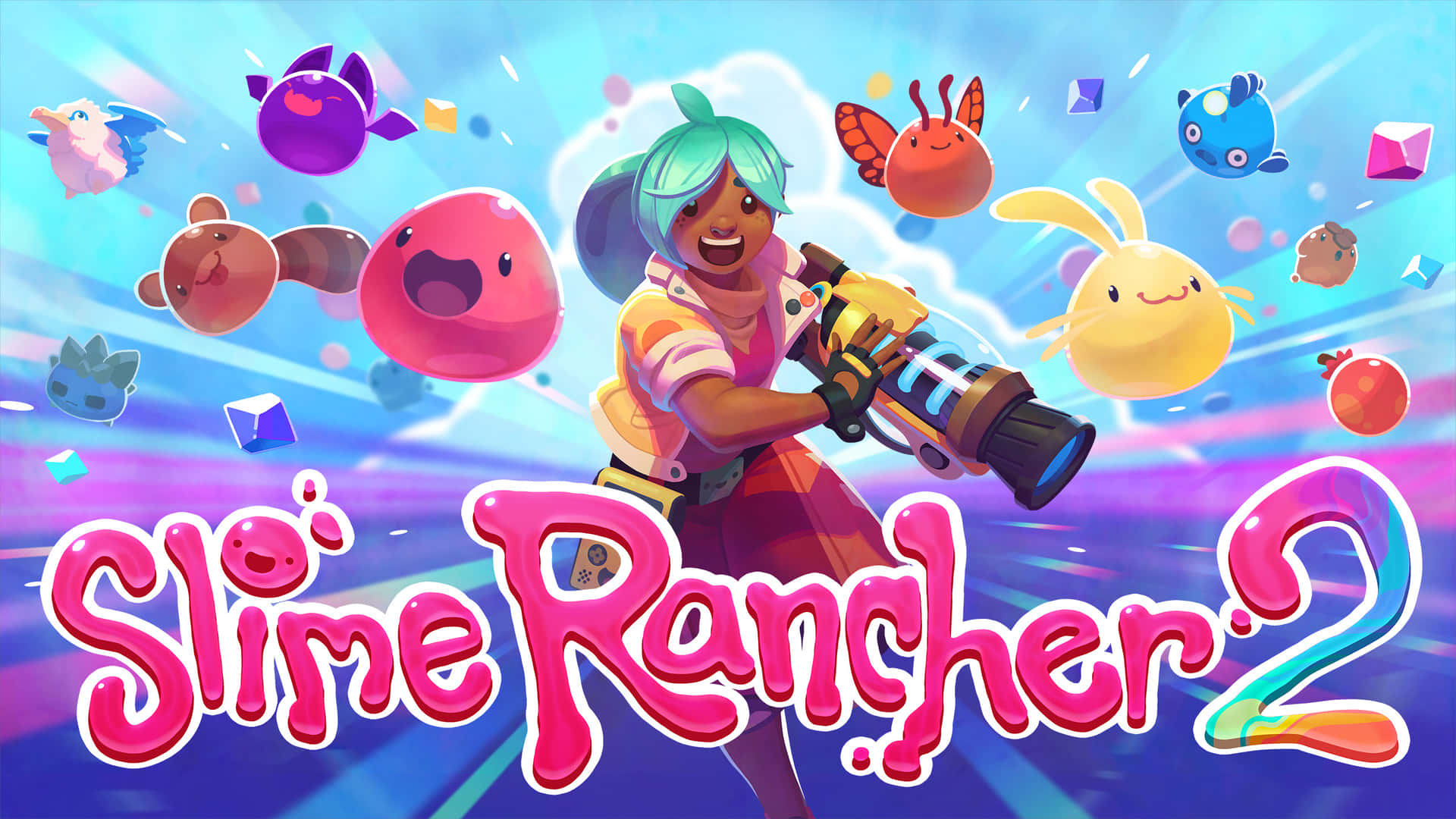 Explore and build your own farm in Slime Rancher Wallpaper