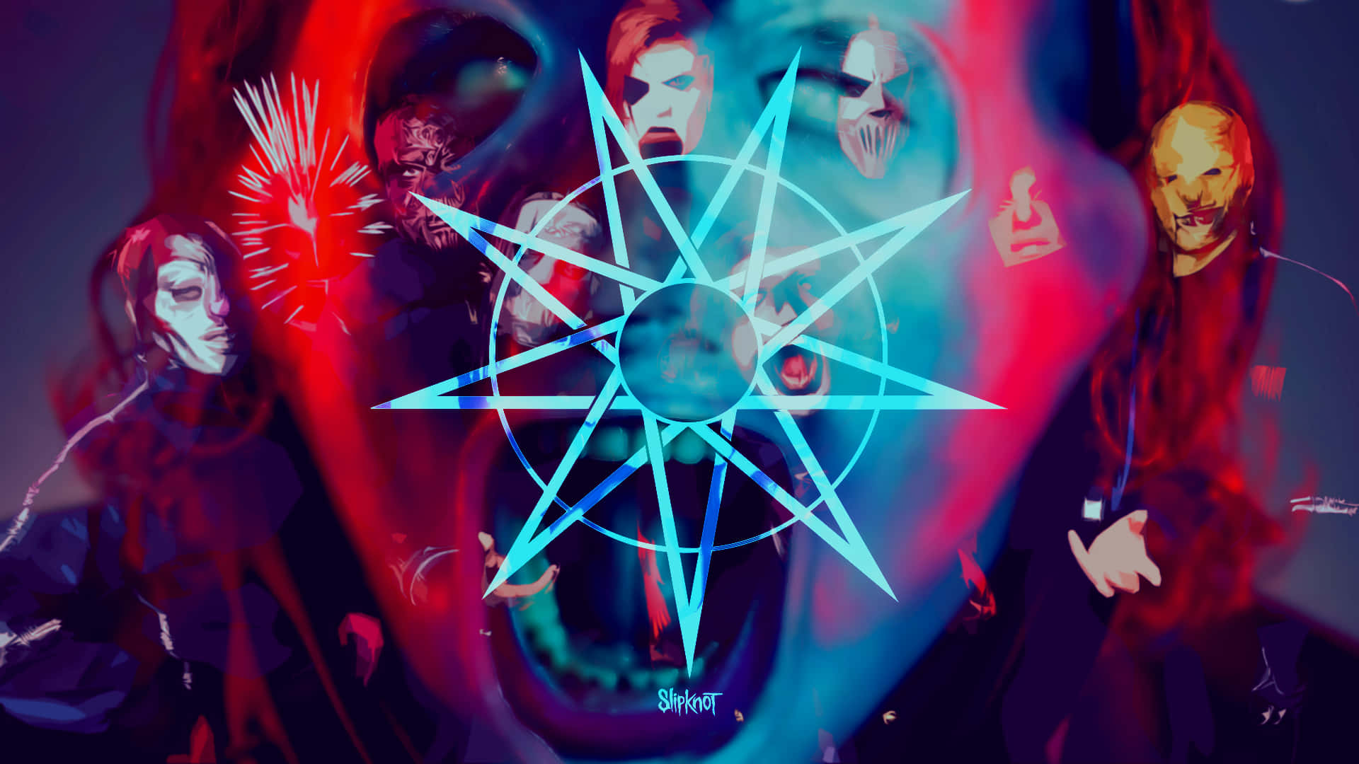 Rockeab Mit Dem Slipknot-desktop! Wallpaper