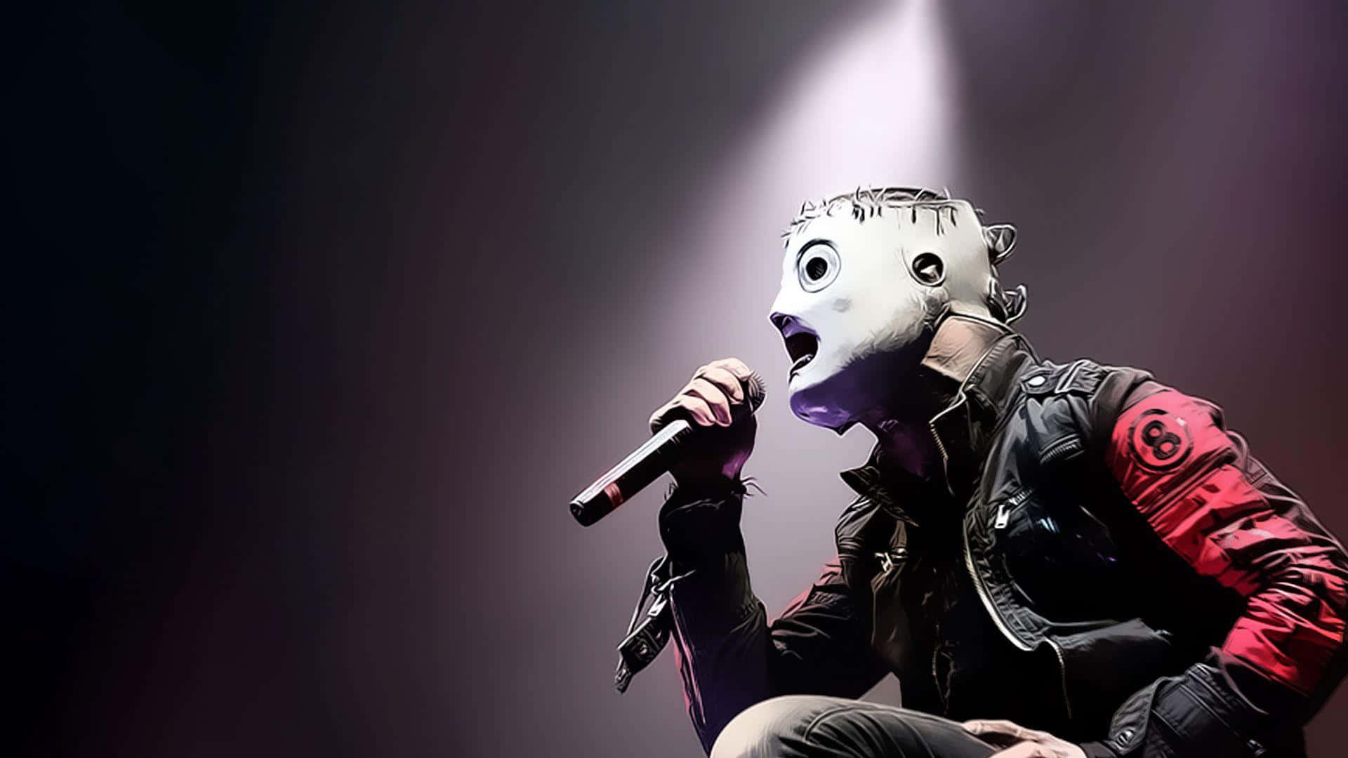 Slipknot Desktop Band Singer With Mask Wallpaper