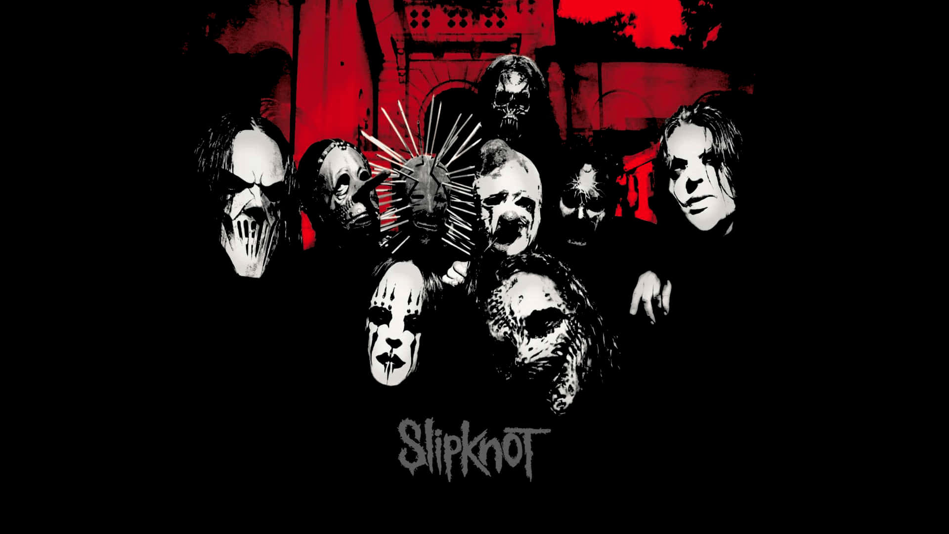 Fan kunst af maske fra heavy metal-bandet Slipknot. Wallpaper