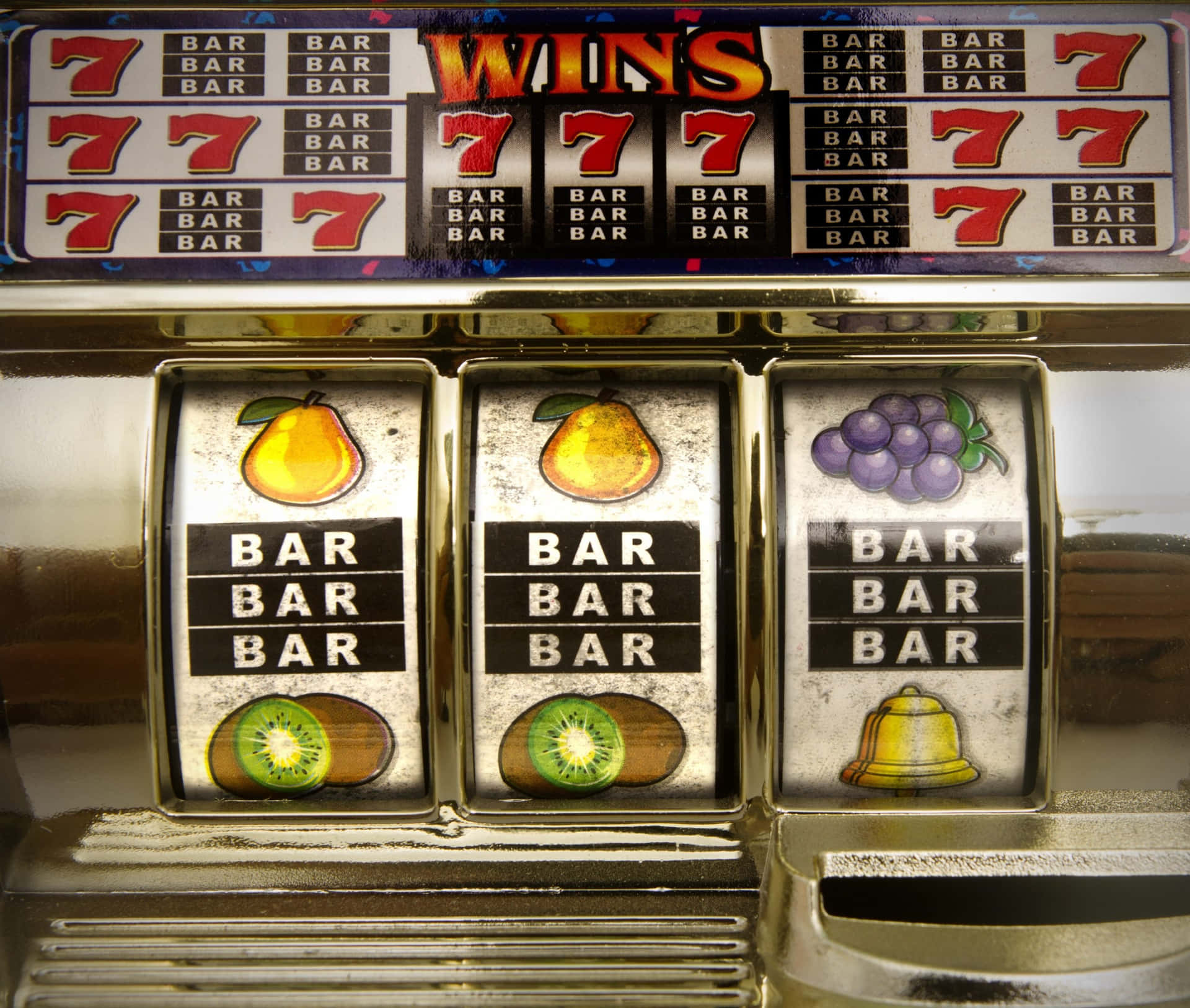 A Slot Machine With Fruit