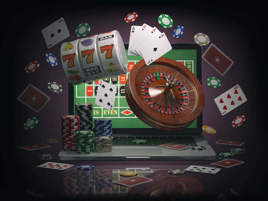 Máquinastragamonedas Casino Cartas Imagen De Laptop