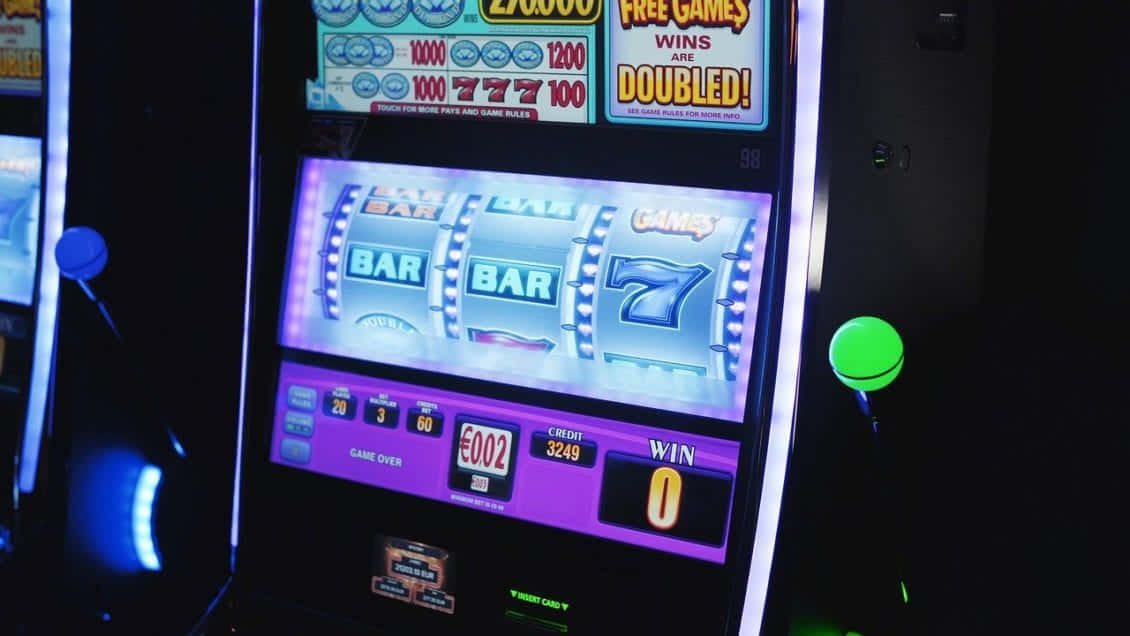 Vibrant Slot Machines in a Casino