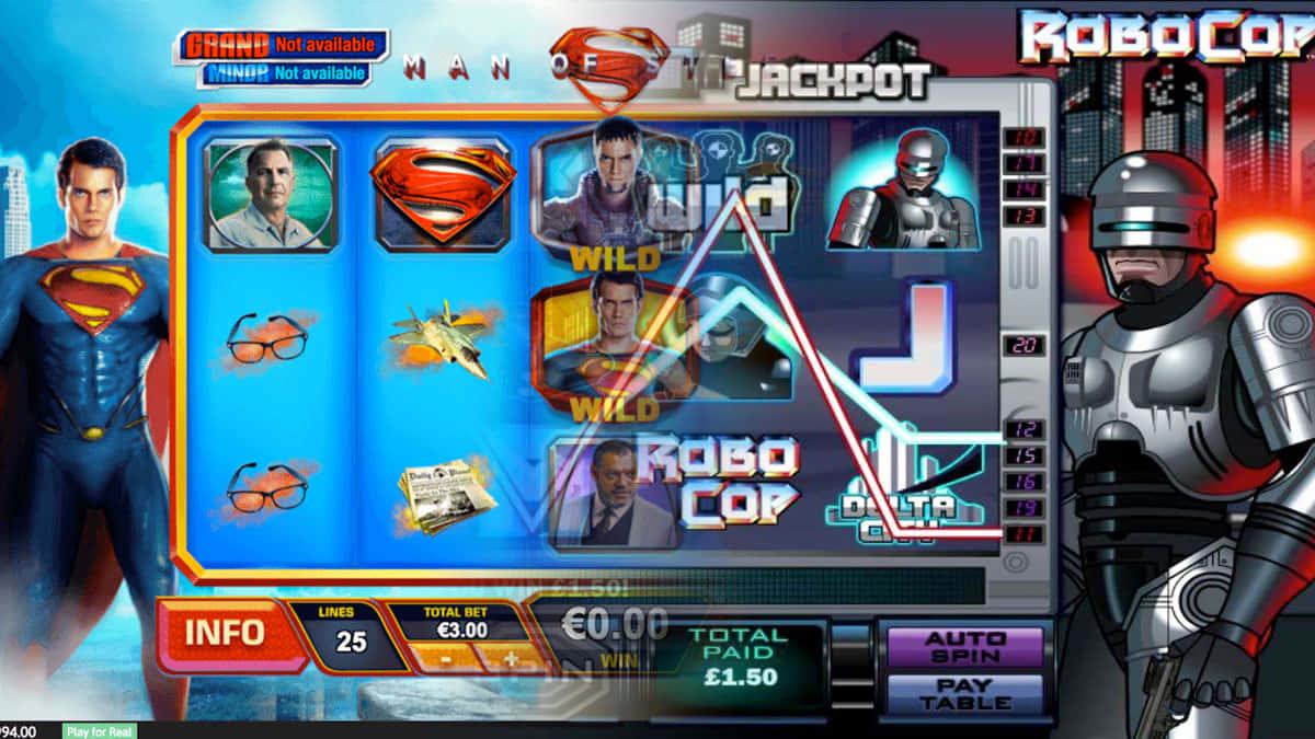Slot Machines Superman Robocop Game Picture