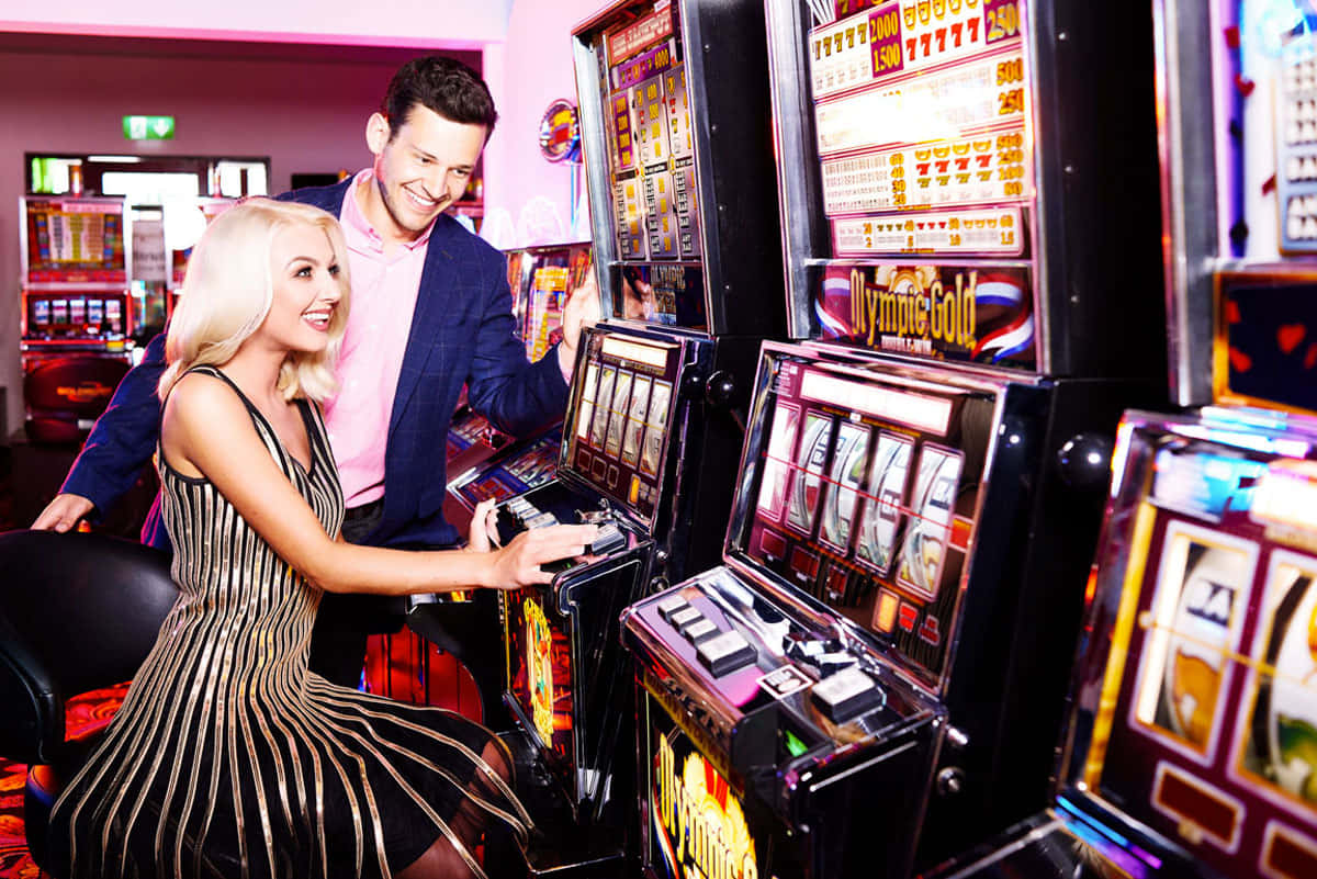 Slot Machines Couple Player Picture