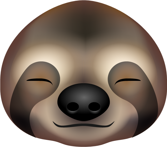 Download Sloth Emoji Smiling Face