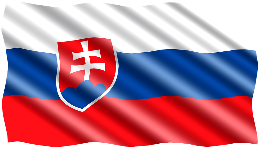 Slovak National Flag Waving PNG