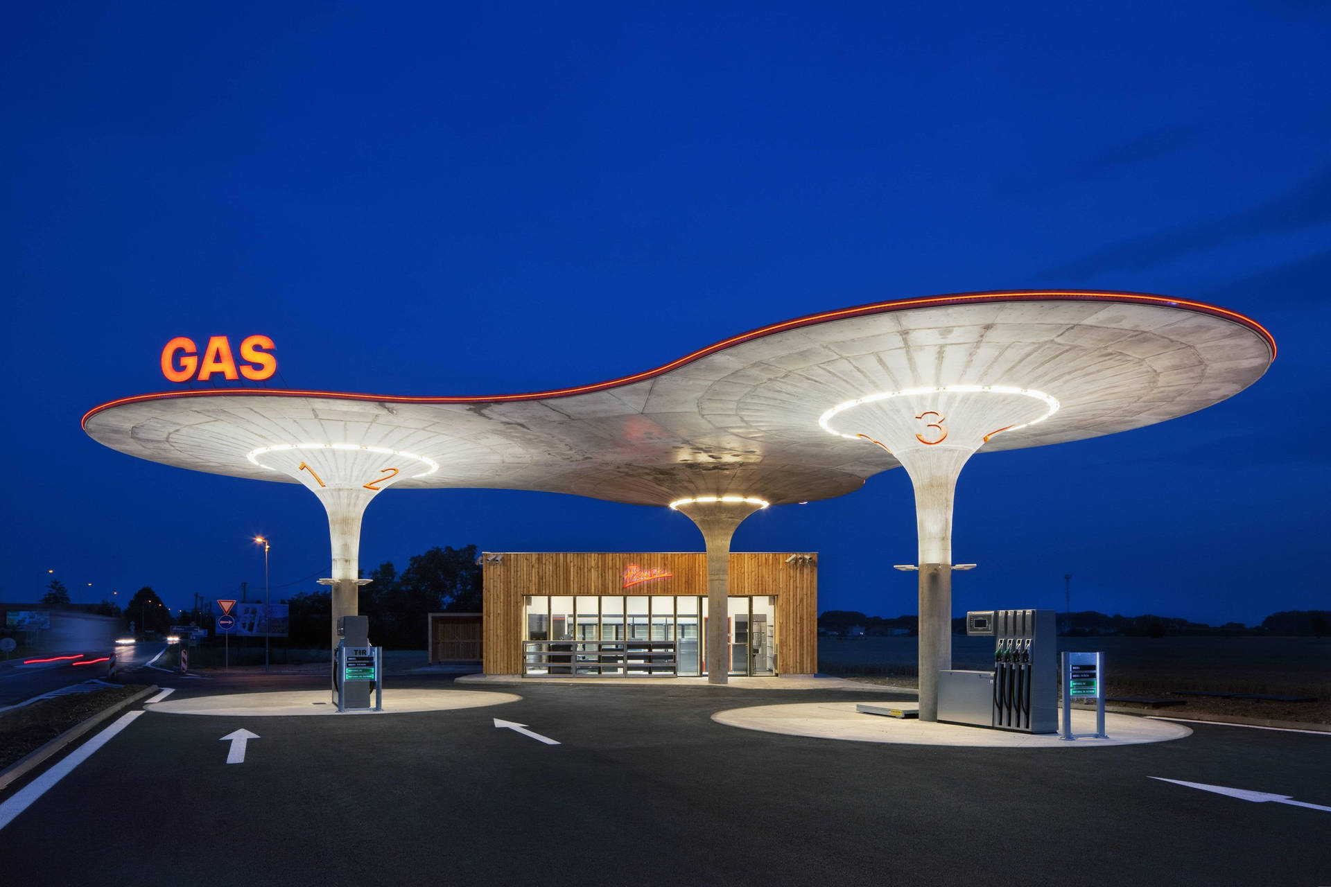 Slovakia Futuristic Gas Station