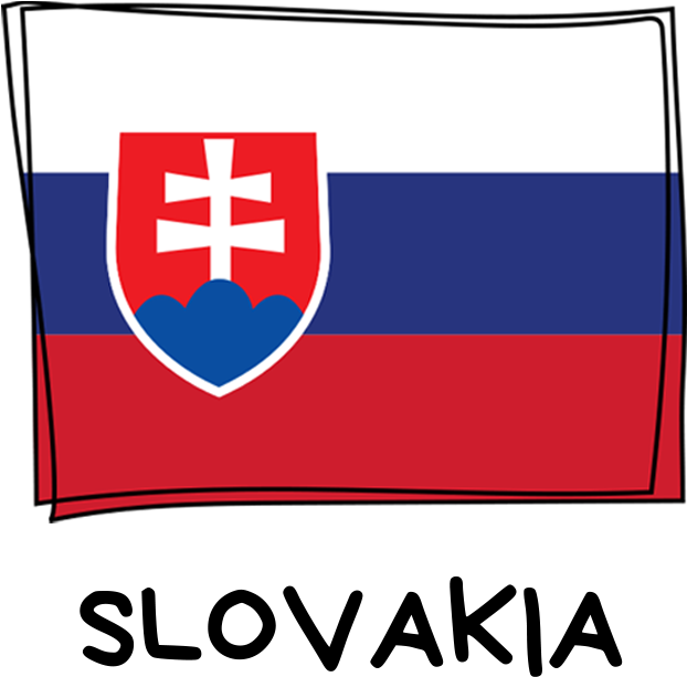 Slovakia National Flag Cartoon PNG