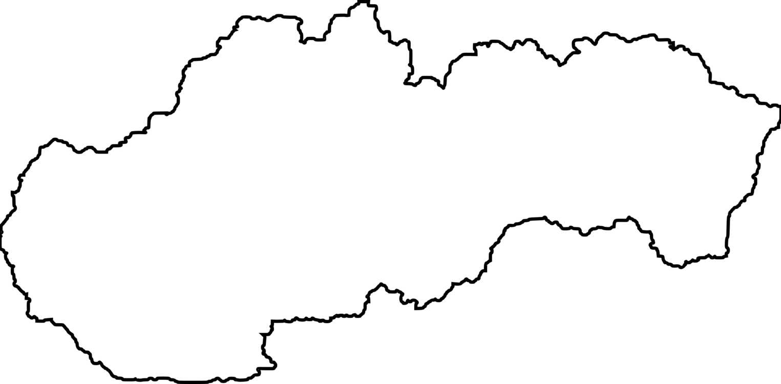 Slovakia Outline Map PNG
