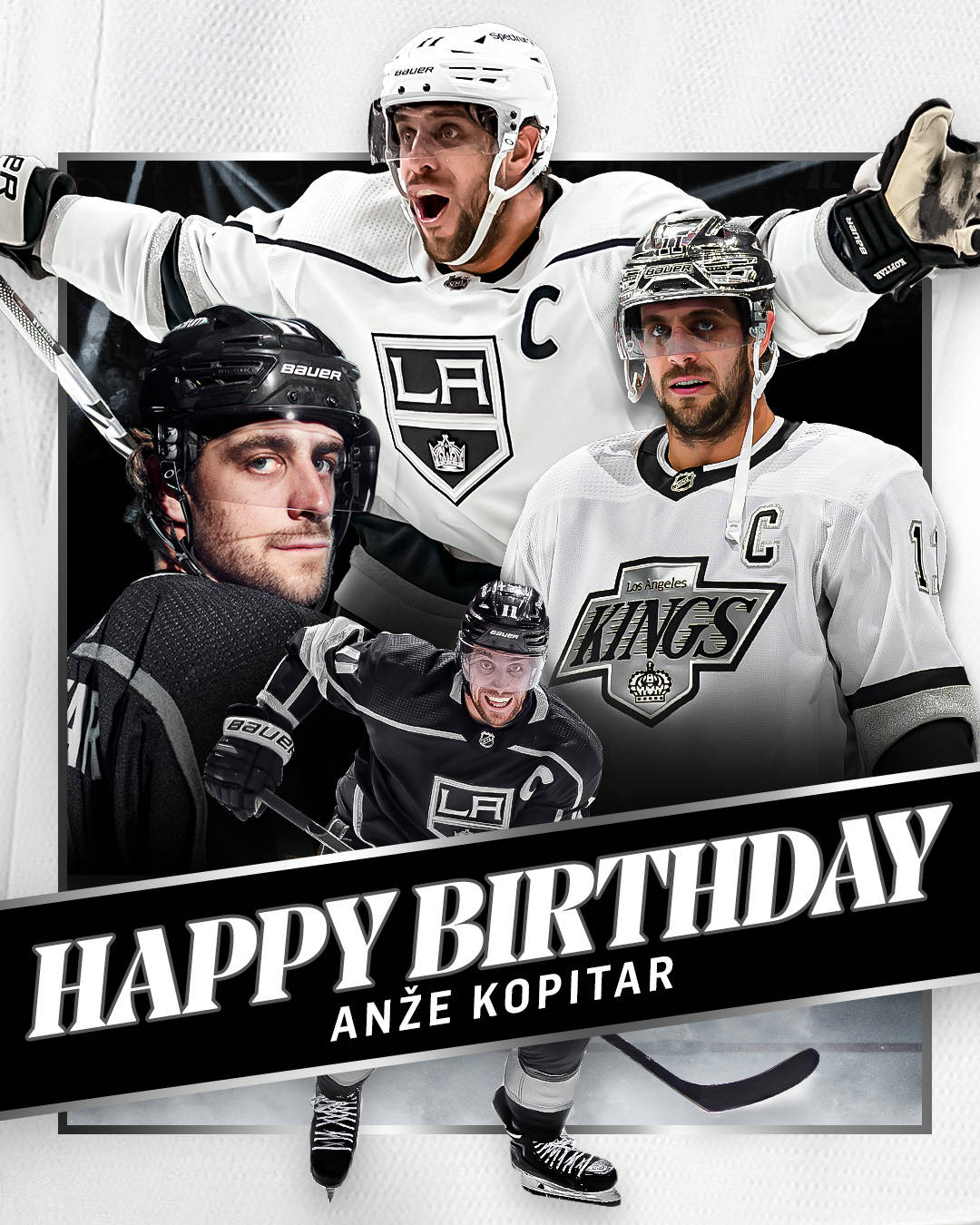 Download Anze Kopitar in action for Los Angeles Kings Wallpaper