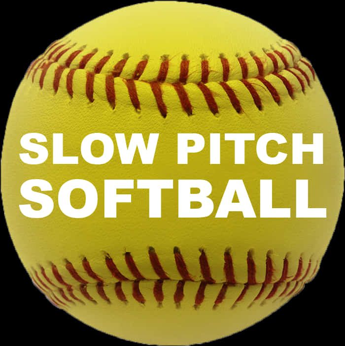 Slow Pitch Softball Yellow Ball PNG