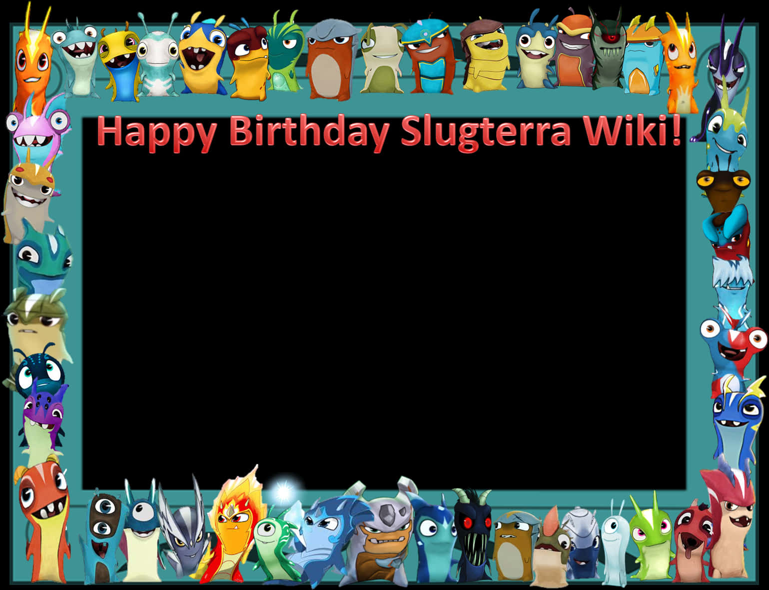 Slugterra Characters Birthday Frame PNG