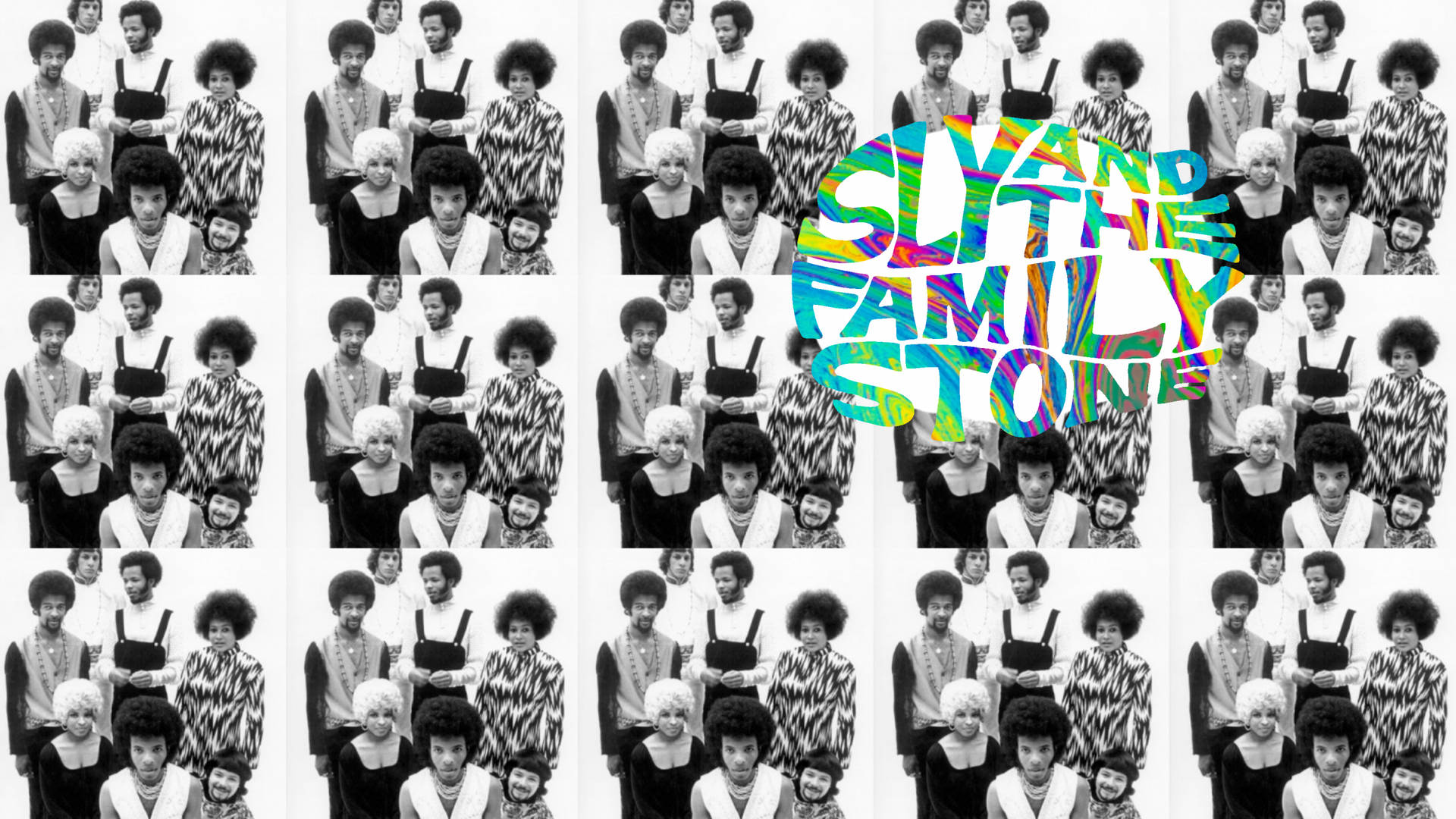 Designdel Poster Di Sly And The Family Stone Sfondo