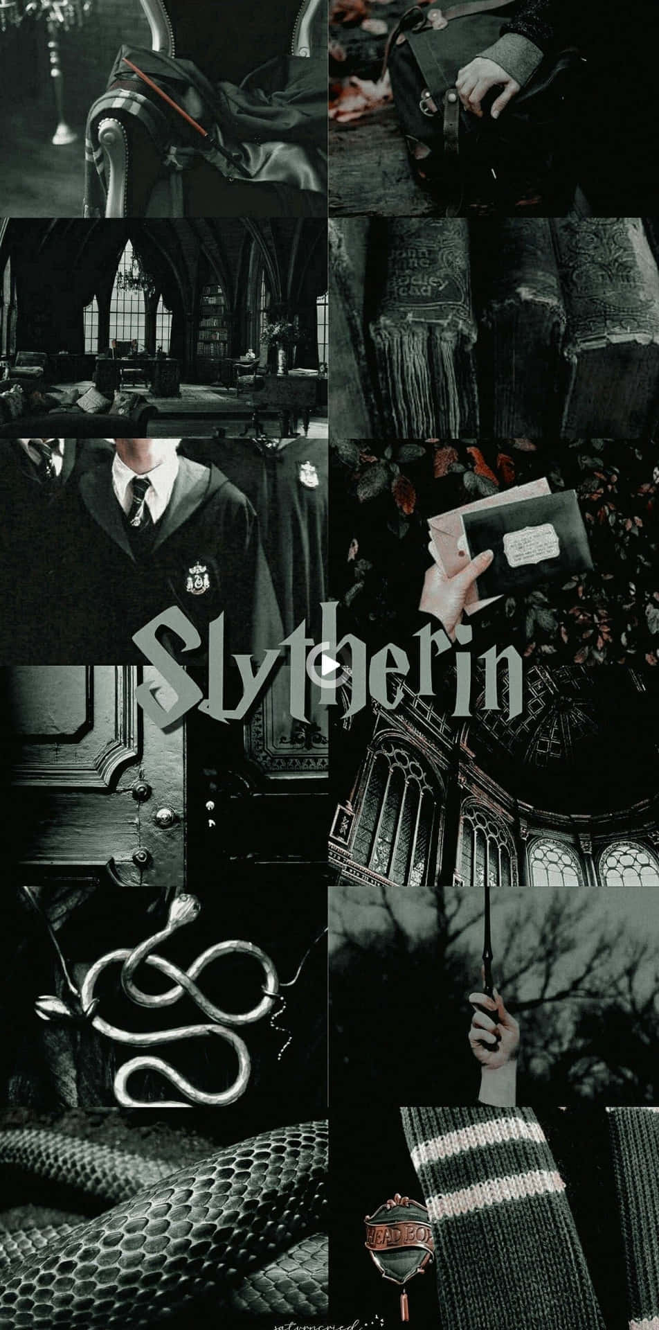Slytherin Aesthetic Collage Wallpaper