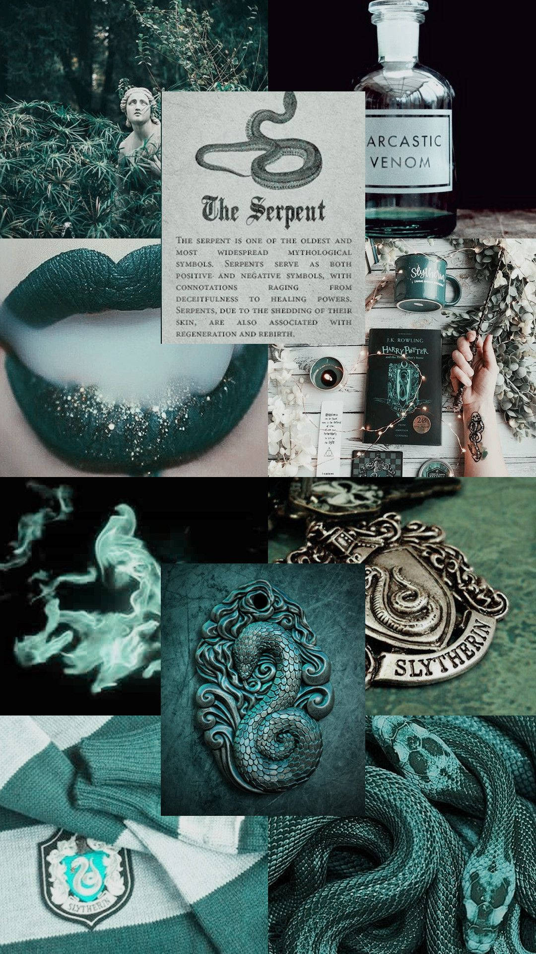Slytherin Aesthetic Item Collection Wallpaper