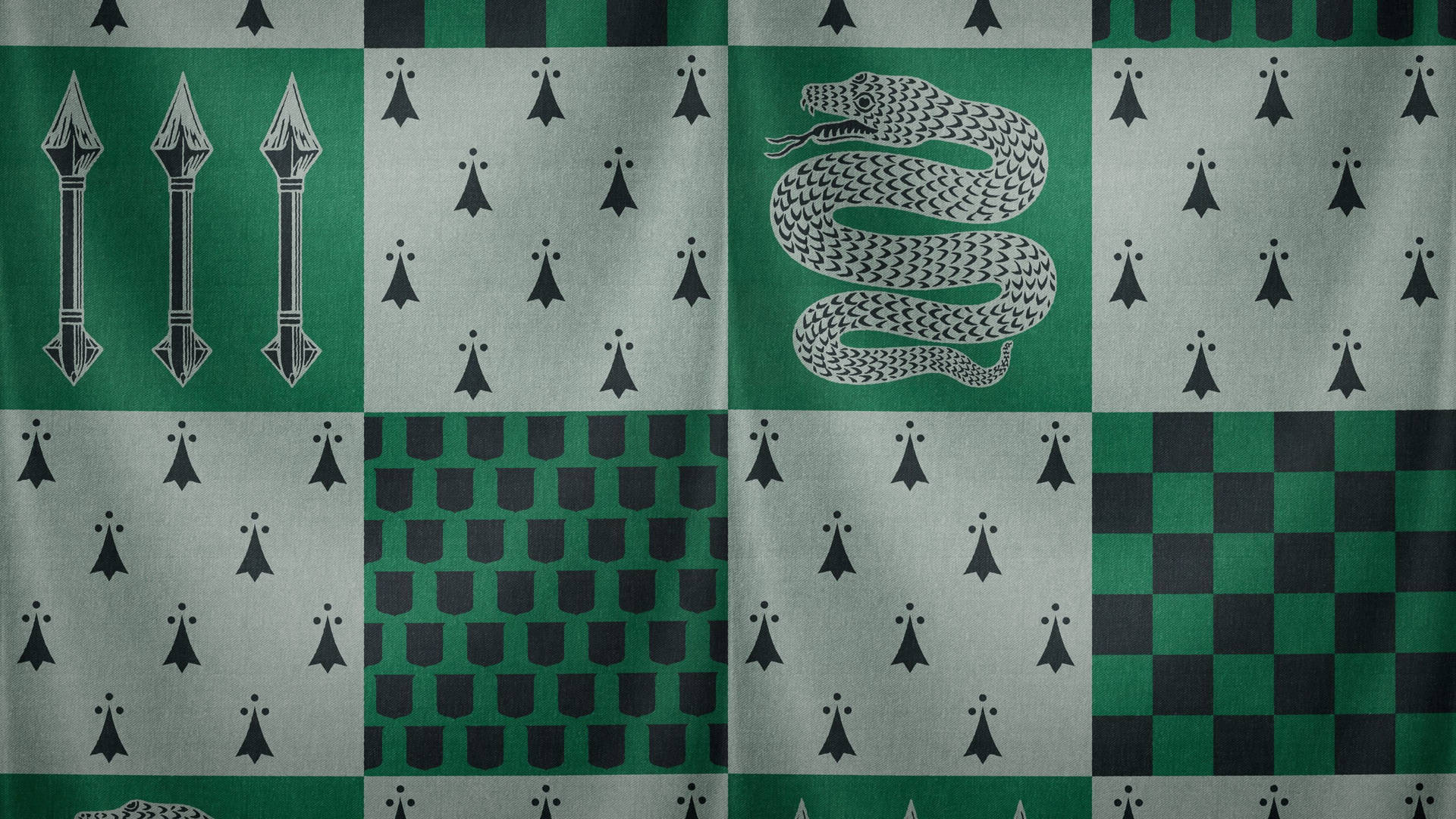 Slytherin Colors Checkerboard Art