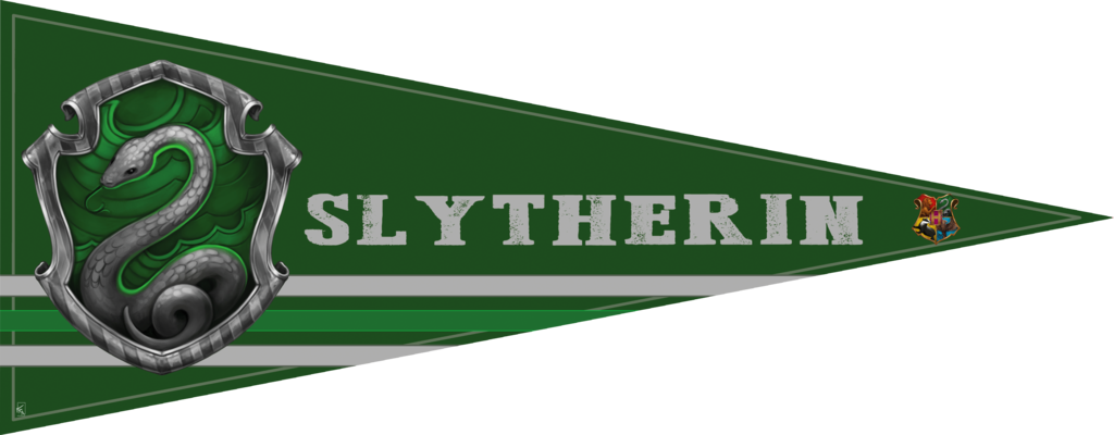 Slytherin House Crest Banner PNG