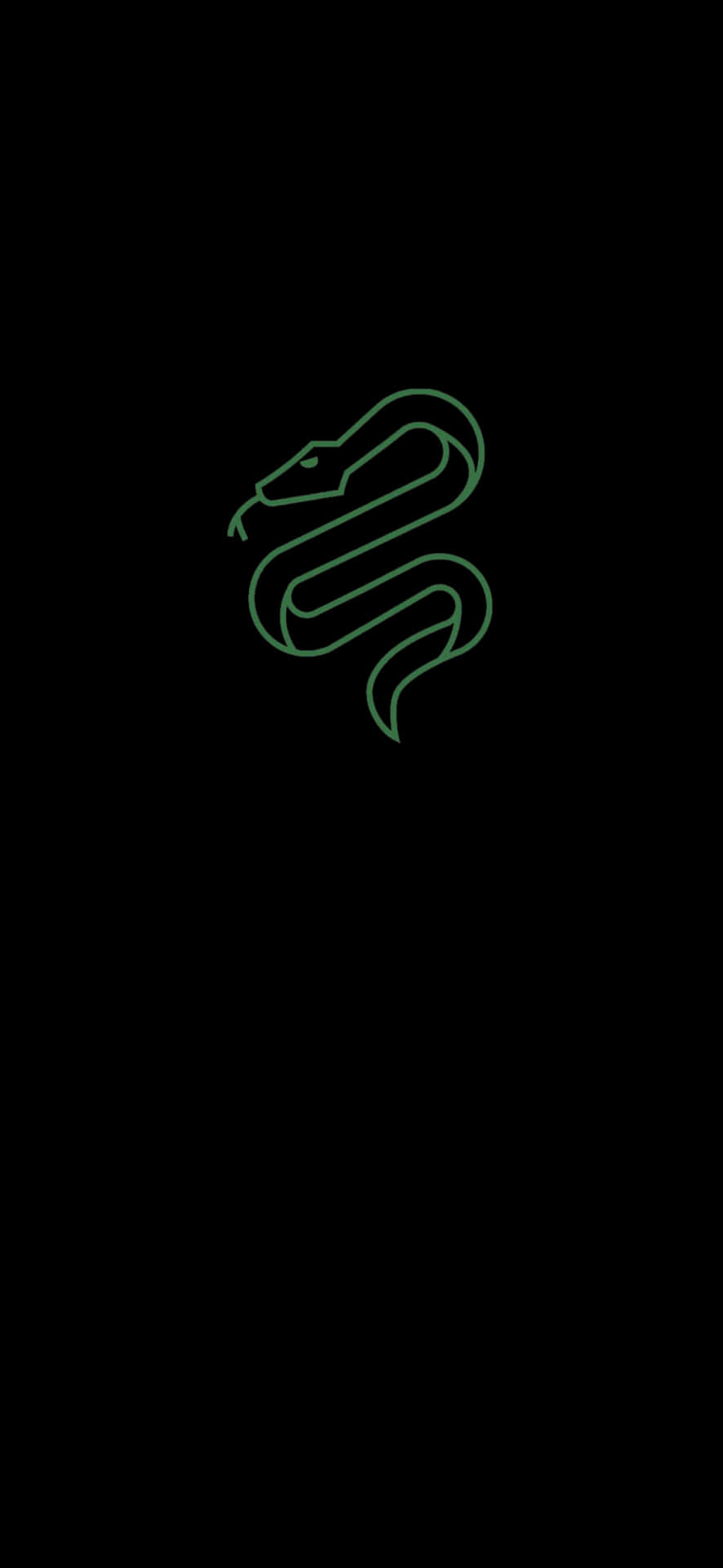 A Green Snake Logo On A Black Background Wallpaper