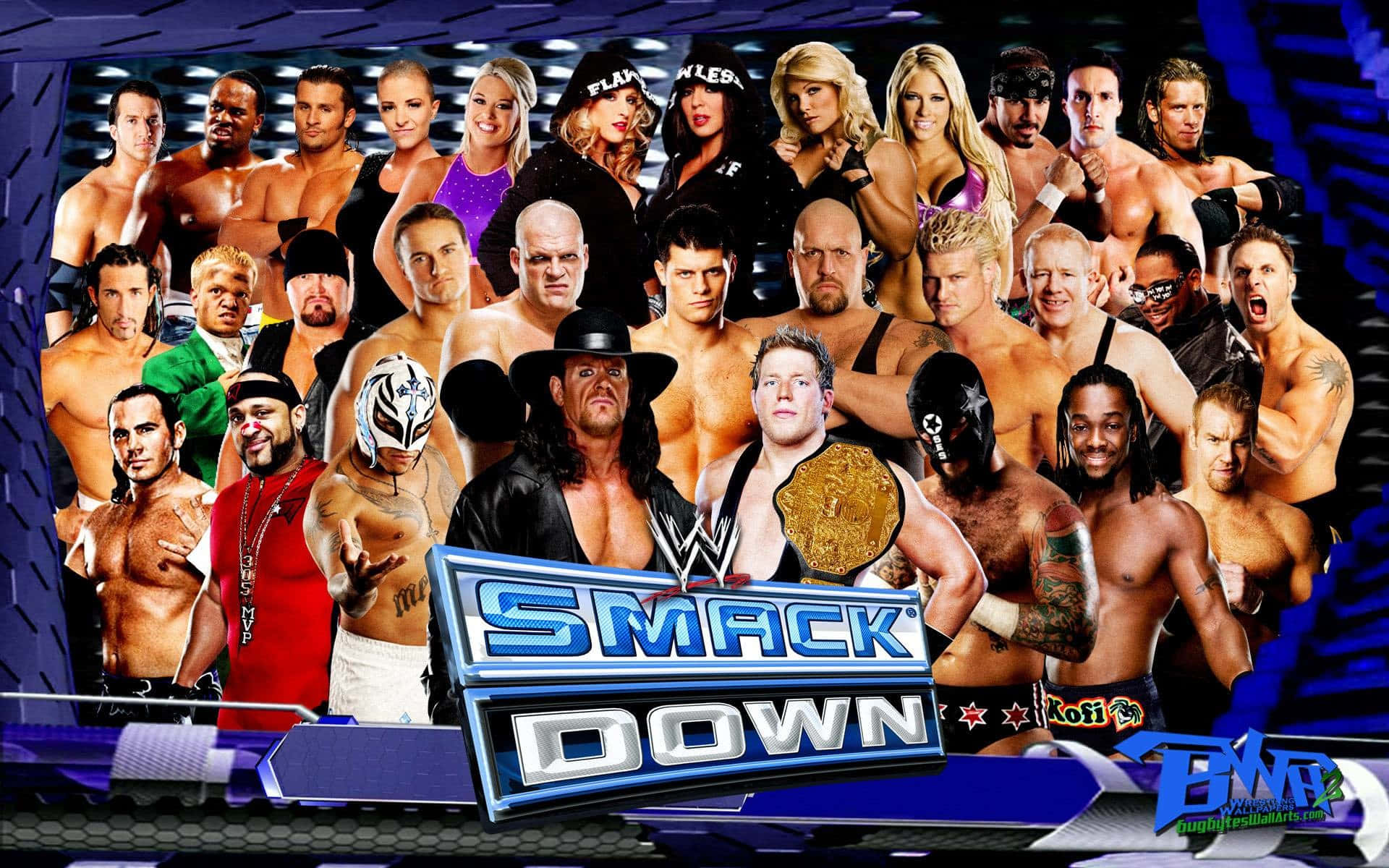 “Represent your brand and take the crown in Wrestlemania Smackdown!" Wallpaper