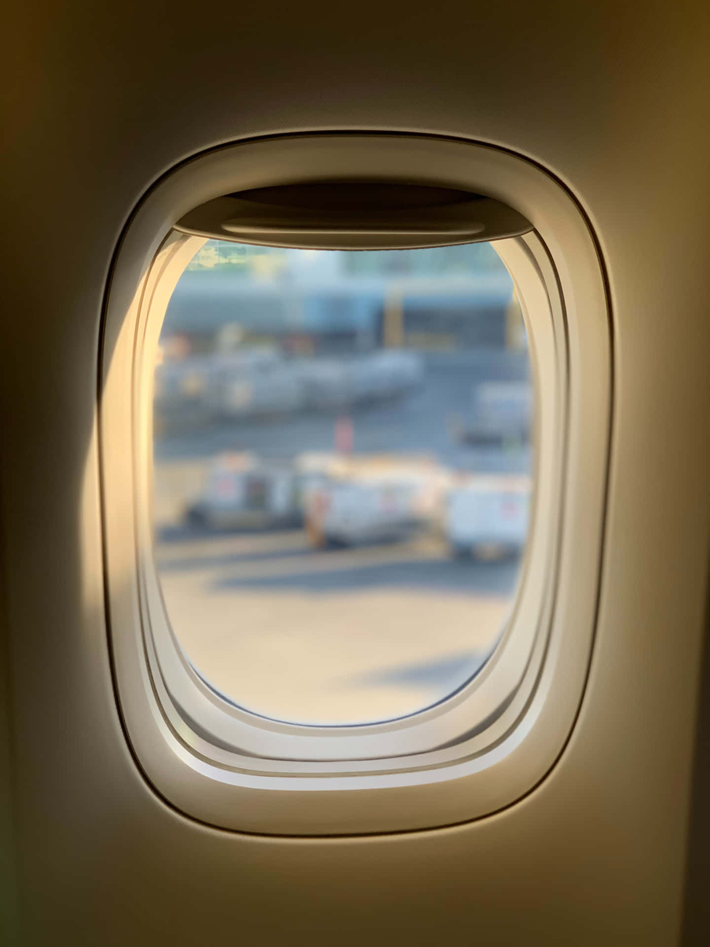 Small Airtight Window Inside Airplane Wallpaper