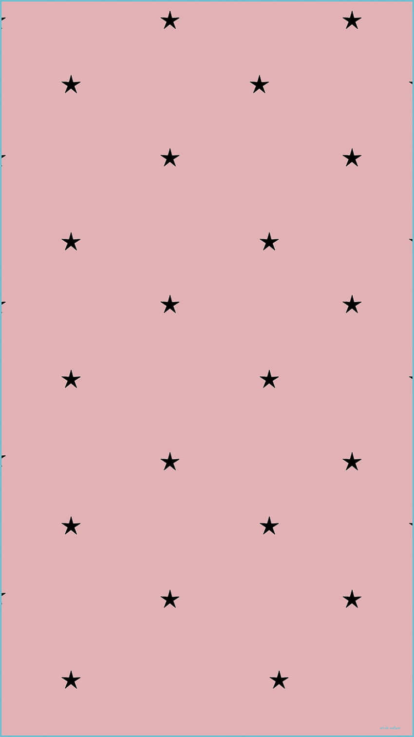 Small Black Cute Stars Pattern Wallpaper
