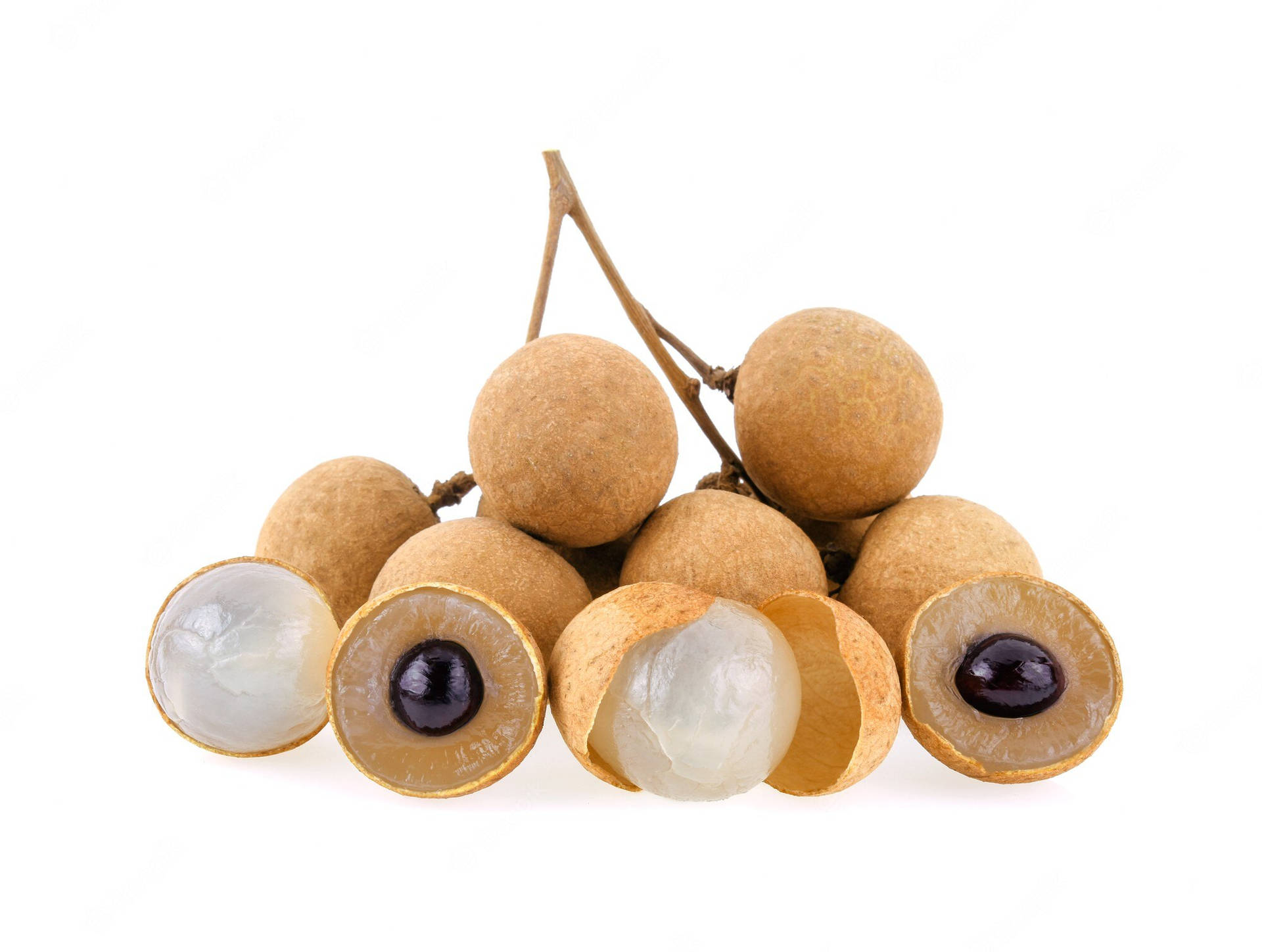 Small Bunch Of Longan Fruits Background
