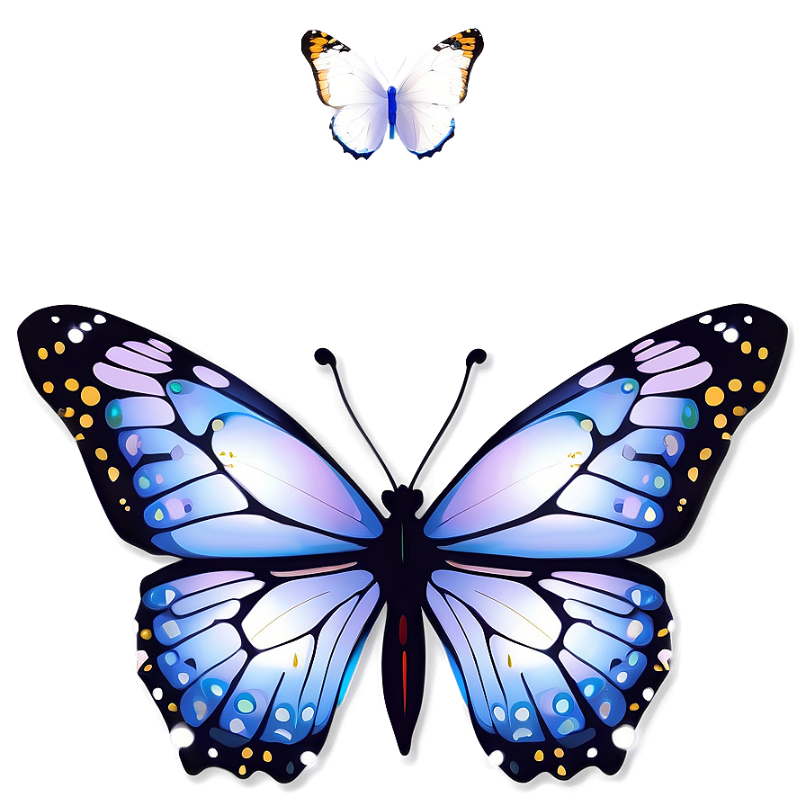 Small Butterfly Outline Png Iow PNG