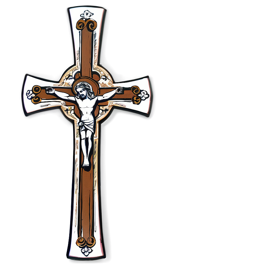 Small Catholic Cross Detail Png Bqk71 PNG